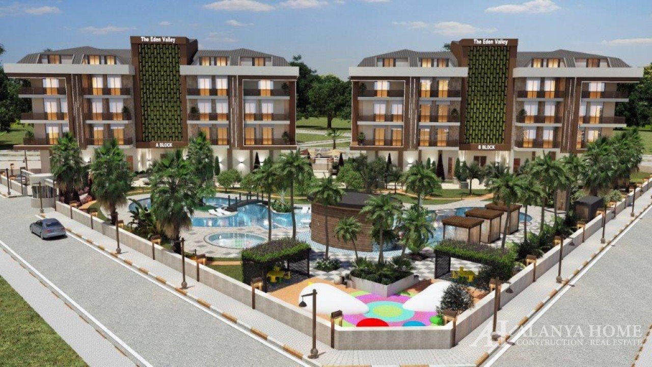 The Eden Valley Oba Alanya Antalya Turkey purchase sale property of a furnished one-bedroom apartmen